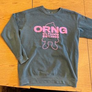 Graphic and Faded Crewneck Sweater